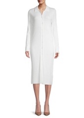 Calvin Klein Button-Front Ribbed Dress