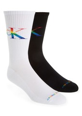 Calvin Klein 2-Pack Pride Logo Crew Socks