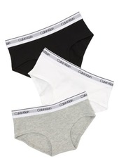Calvin Klein 3-Pack Hipster Briefs in H. Grey/Classic White/Black at Nordstrom