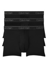 Calvin Klein 3-Pack Low Rise Microfiber Trunks in Black at Nordstrom