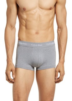 Calvin Klein 3-Pack Moisture Wicking Stretch Cotton Trunks in Storm Cloud at Nordstrom