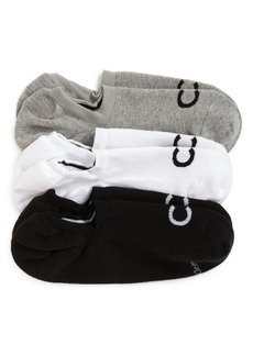 Calvin Klein 3-Pack No-Show Socks in Grey/White/Black at Nordstrom