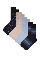 Calvin Klein 4 Pack Combed Cotton Dress Crew Socks