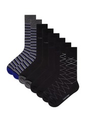 Calvin Klein 4 Pack Multi Pattern Assorted Dress Crew Socks