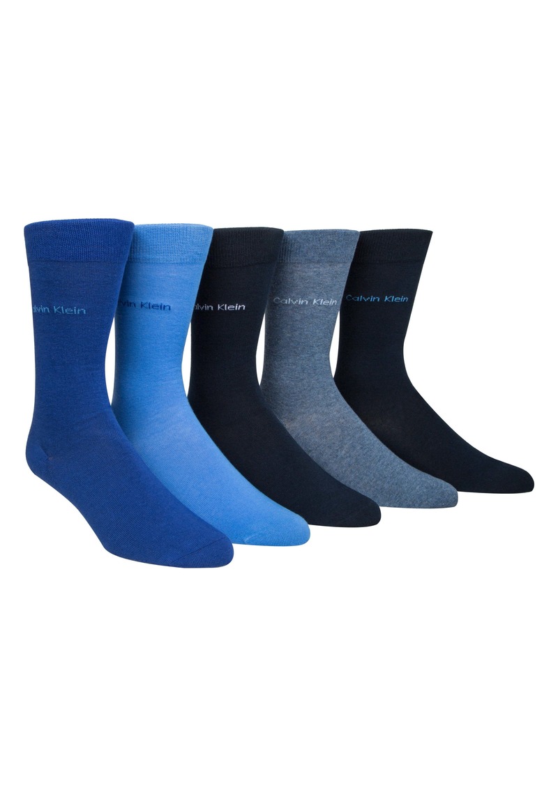 Calvin Klein 5-Pack Solid Socks Gift Set