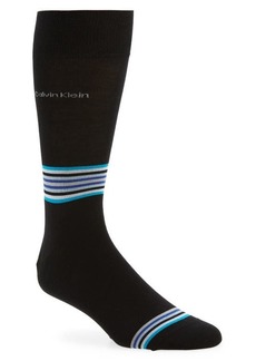 Calvin Klein Ankle Stripe Tall Socks in Black at Nordstrom