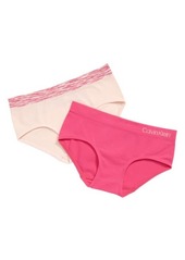 Calvin Klein Assorted 2-Pack Hipster Briefs in Crystal Pink Space Dye/fuschia at Nordstrom