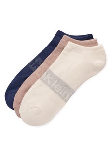 Calvin Klein Assorted 3-Pack Cushion Organic Cotton Blend No-Show Socks