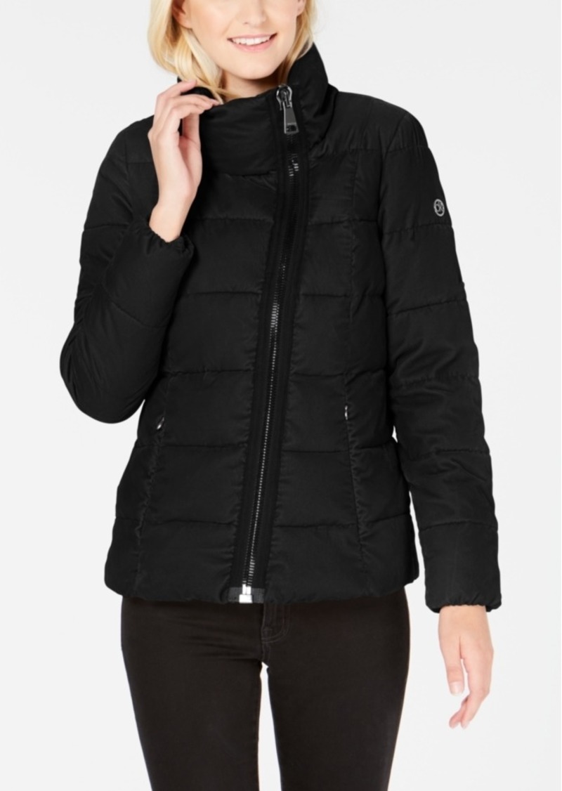 calvin klein asymmetrical puffer jacket