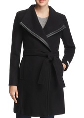 Calvin Klein Belted Asymmetric Front Coat 