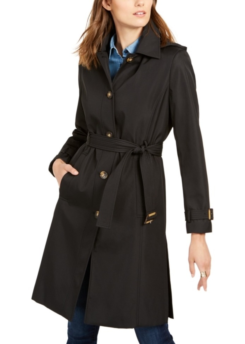 calvin klein hooded trench coat