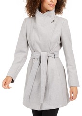 Calvin Klein Asymmetrical Belted Wrap Coat, Created for Macy's