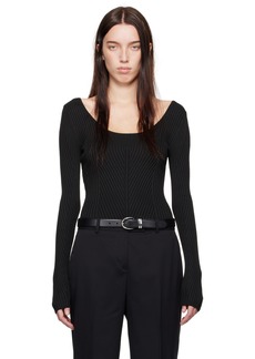 Calvin Klein Black Halo Viscose Rib Top