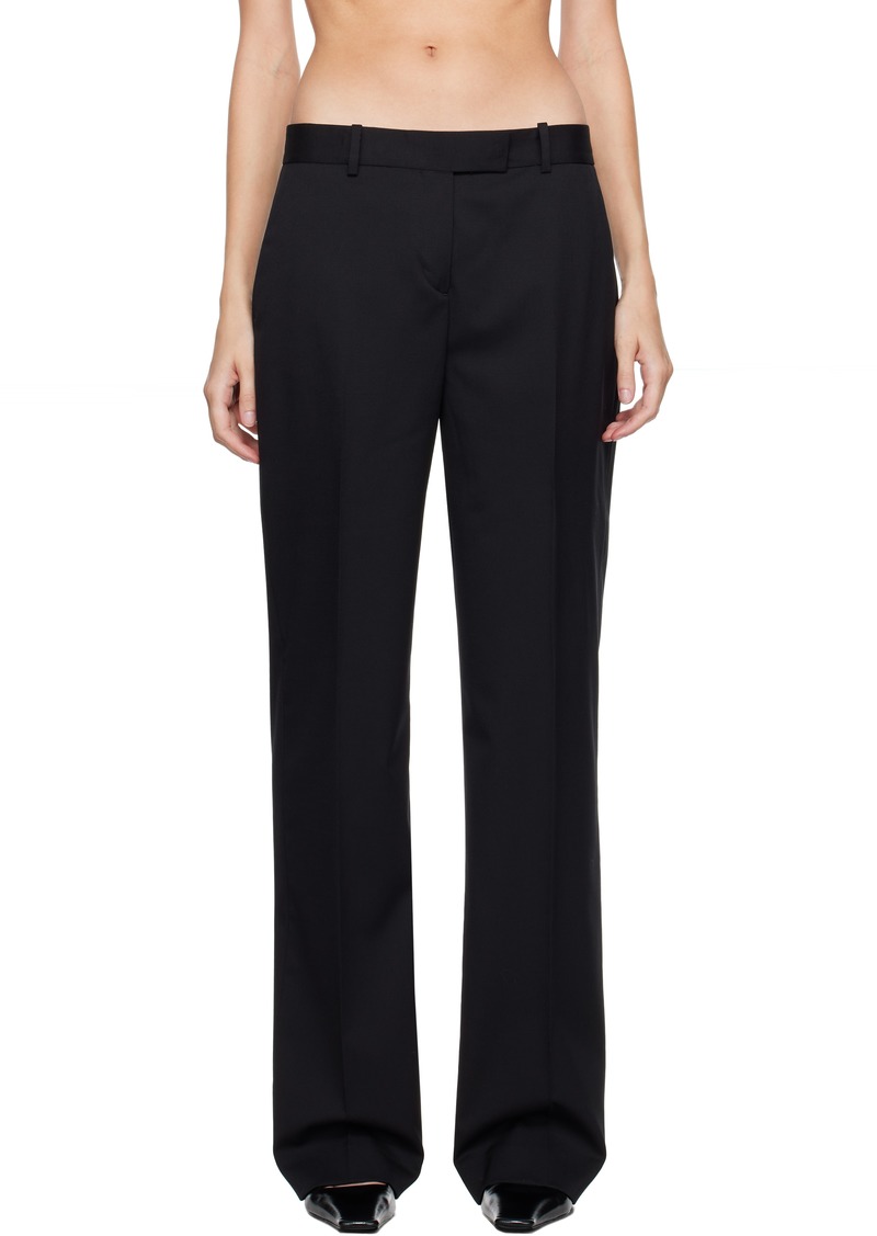 Calvin Klein Black Halo Wool Low-Rise Tailored Trousers