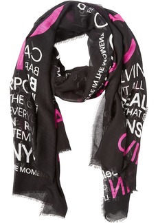 Calvin Klein block letter logo scarf