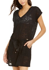 Calvin Klein Burnout Drawstring Tunic Swim Cover-Up, Created for Macy's Women's Swimsuit