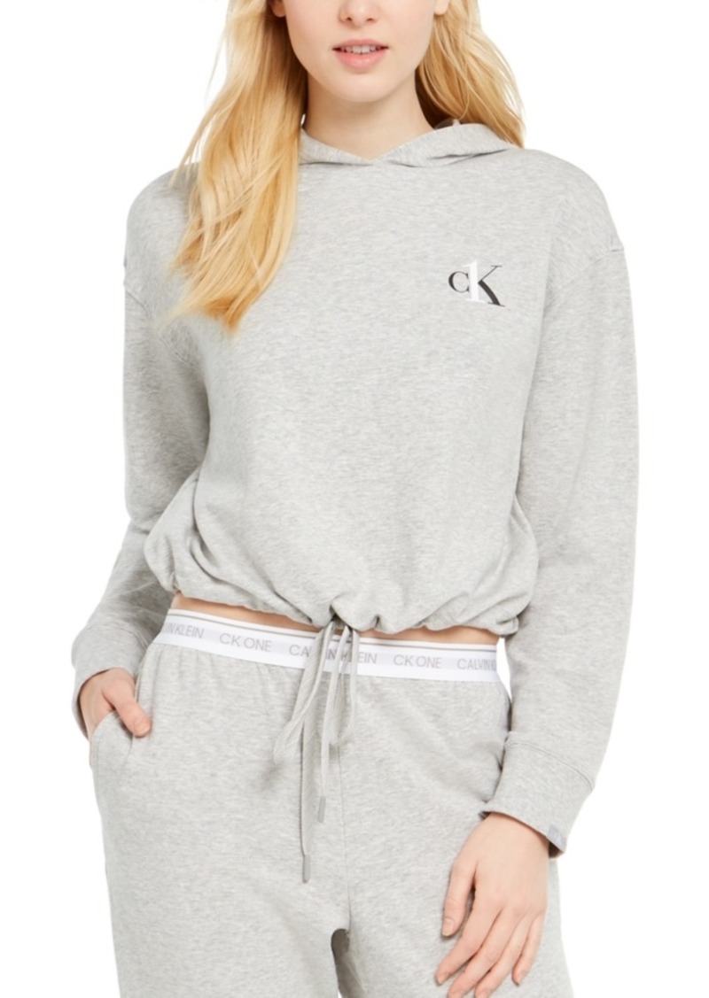 Calvin Klein Ck One Cropped French Terry Lounge Hoodie
