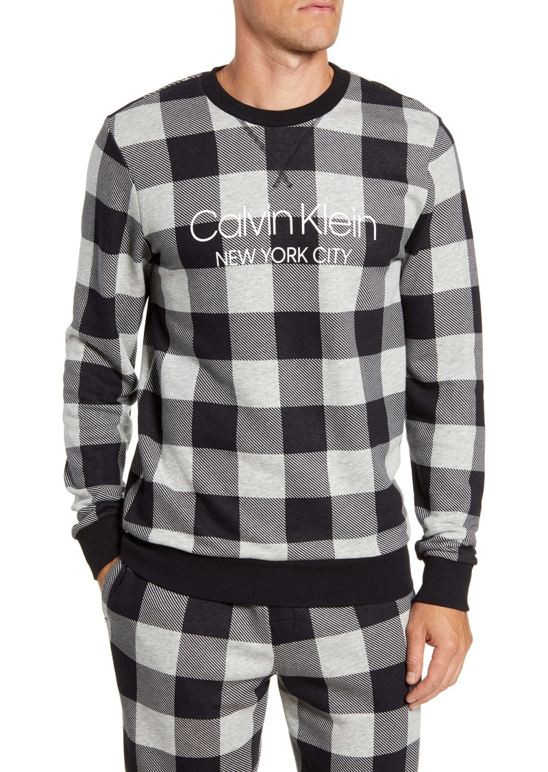 Calvin Klein Cotton Blend Crewneck Pajama Shirt
