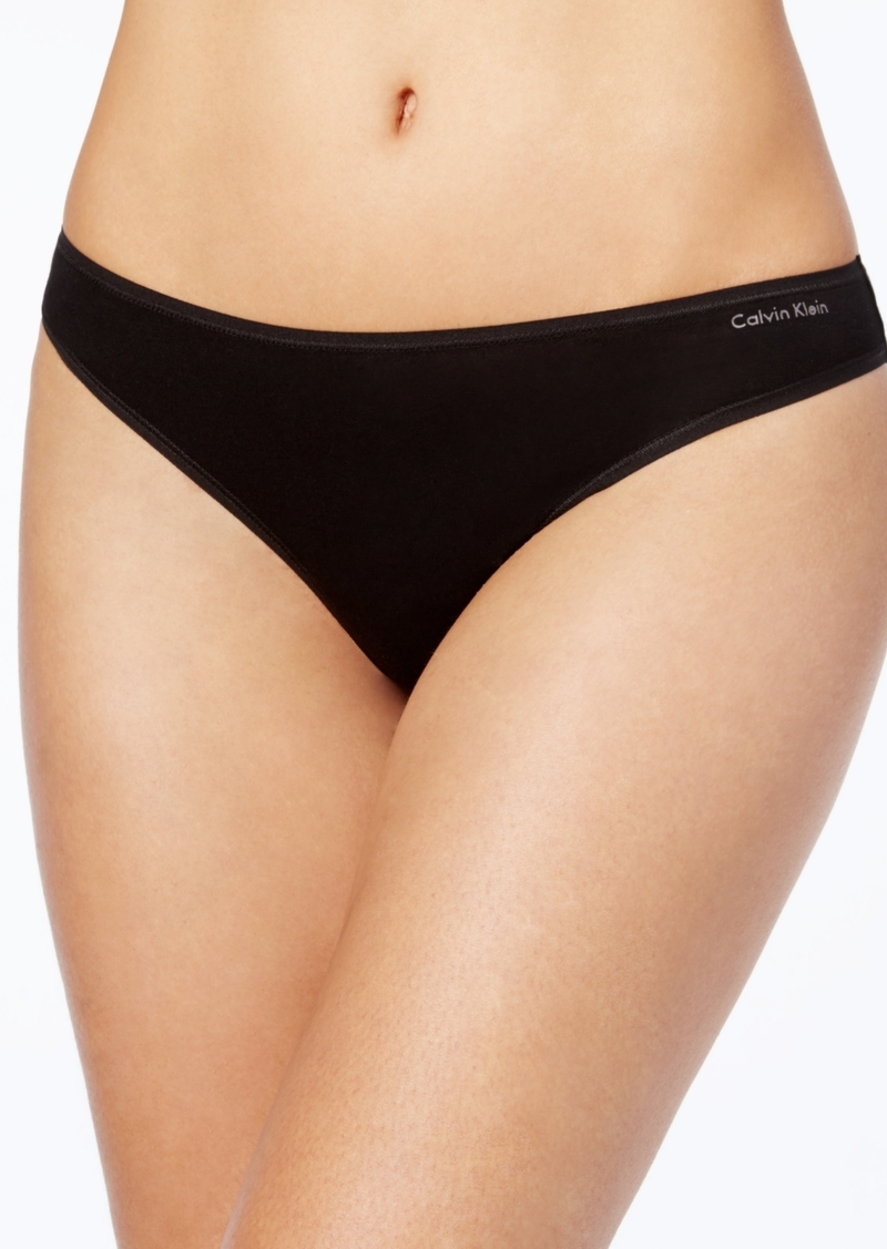 Calvin Klein Cotton Form Thong Underwear QD3643 - Black