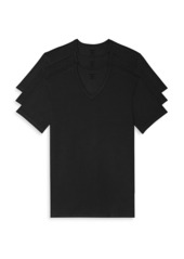 Calvin Klein Cotton Stretch Moisture Wicking V Neck Tees, Pack of 3