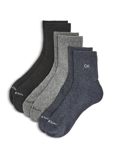 Calvin Klein Cushioned High Quarter Socks, Pack of 3