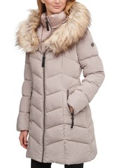 Calvin Klein Faux-Fur-Trim Hooded Puffer Coat