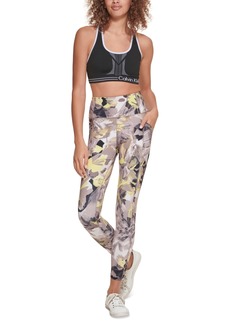 Calvin Klein Floral-Print 7/8 Leggings - Collage Floral Beige