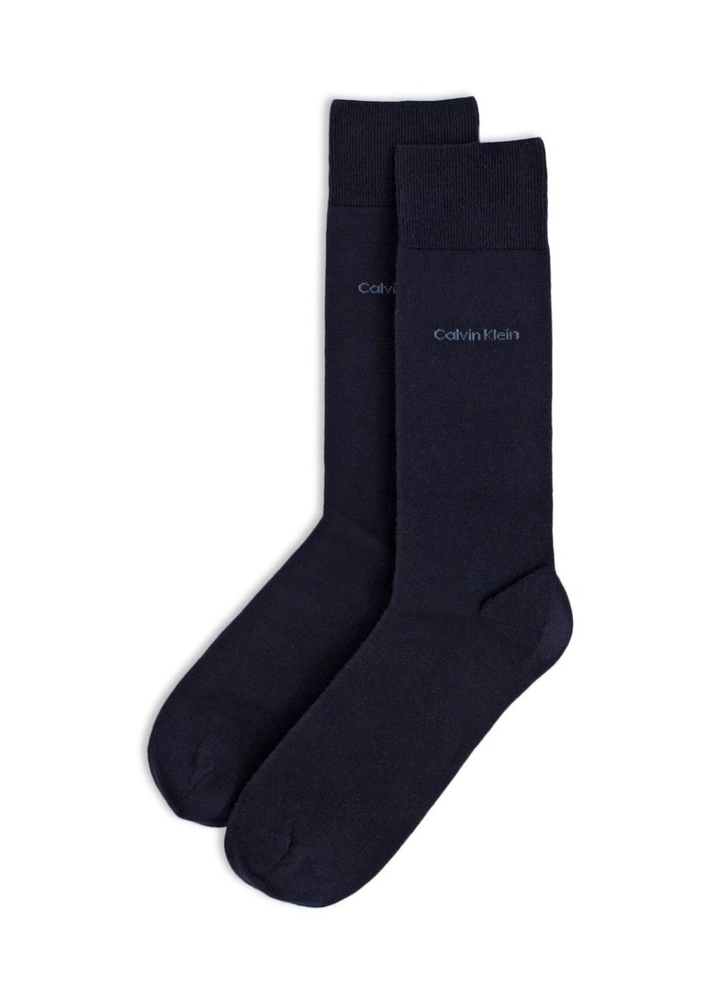 Calvin Klein Giza Cotton Flat Knit Socks