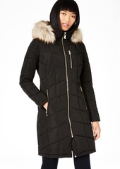 Calvin Klein Hooded Faux-Fur-Trim Puffer Coat, Created for Macy's