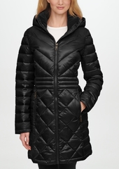 Calvin Klein Petite Hooded Packable Down Puffer Coat, Created for Macys