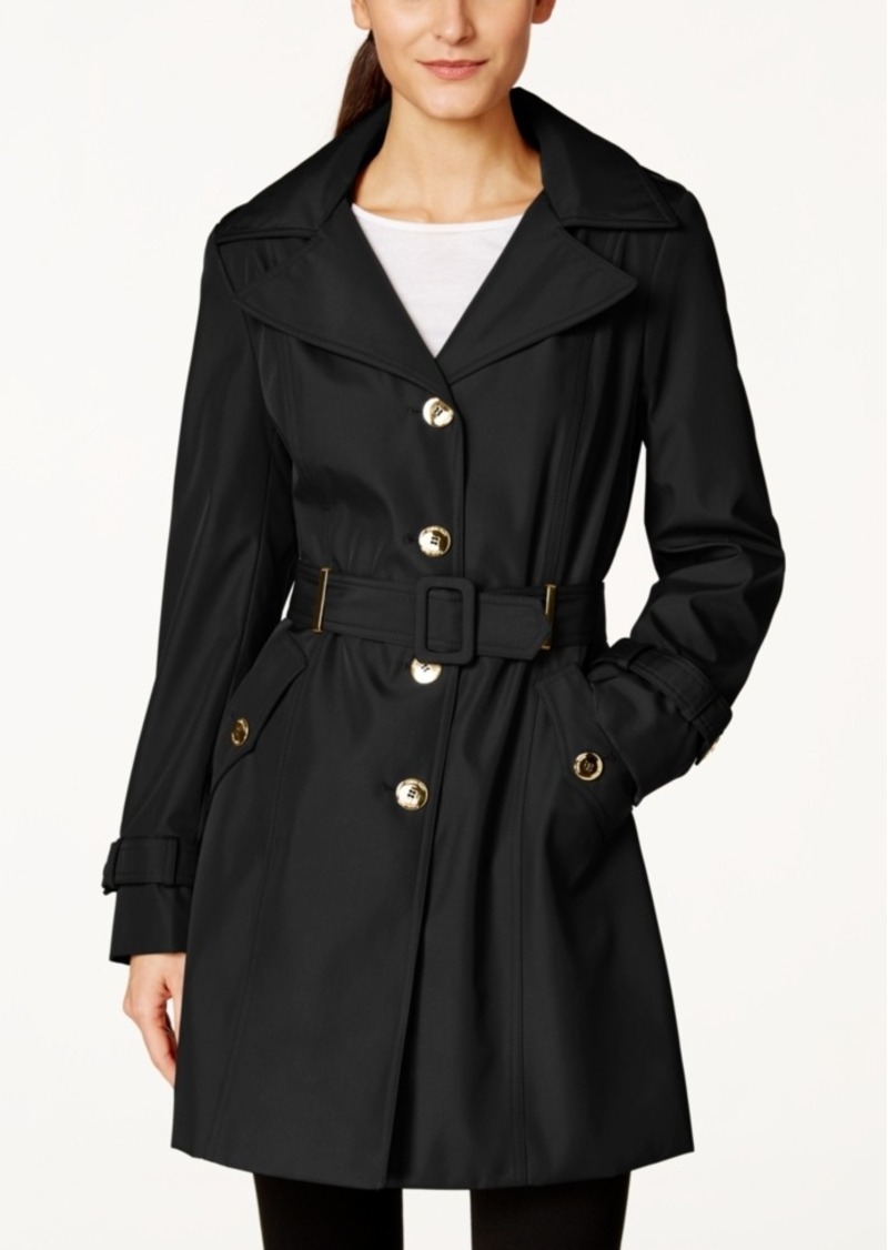 Calvin Klein Calvin Klein Petite Hooded Single-Breasted Trench Coat, Created for Macy&#39;s | Outerwear