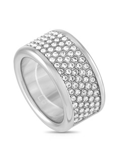 Calvin Klein Hook Stainless Steel White Crystal Ring