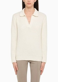 Calvin Klein Ivory long-sleeved polo shirt