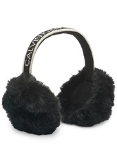 Calvin Klein Jacquard-Logo Faux-Fur Earmuffs