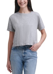Calvin Klein Jeans Cropped Boxy-Fit Cotton T-Shirt