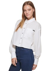 Calvin Klein Jeans Cropped Button-Front Top