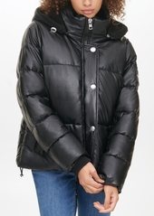 Calvin Klein Jeans Faux-Leather Puffer Jacket