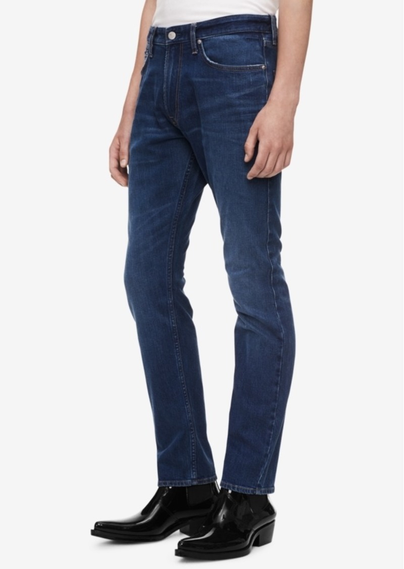 mens athletic tapered jeans