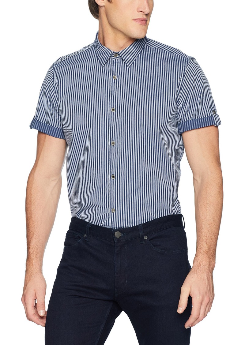 Calvin Klein Calvin Klein Jeans Men's Short Sleeve Roll Up Button Down ...