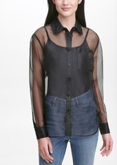 Calvin Klein Jeans Organza Button-Front Shirt