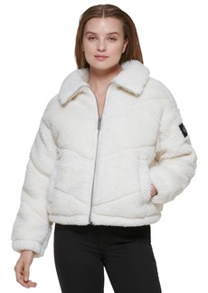 Calvin Klein Jeans Quilted Faux-Sherpa Jacket