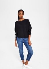 Calvin Klein Jeans Ribbed Dolman-Sleeve Crewneck Top
