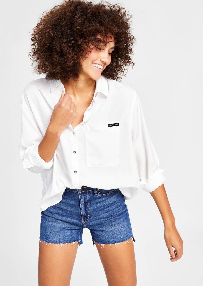 Calvin Klein Jeans Women's Button-Front Top - White