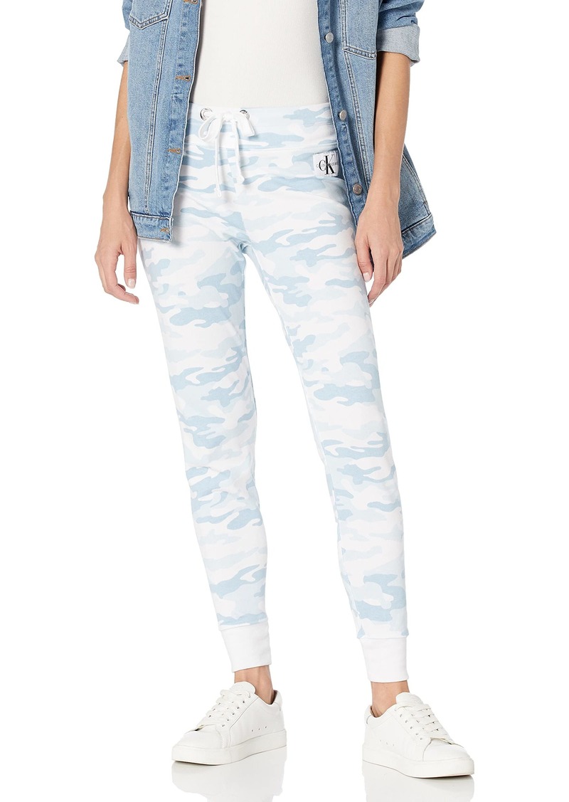 Calvin Klein Jeans Women's Camo Rib Trim Jogger