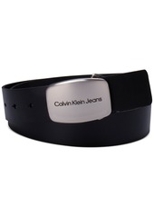 Calvin Klein Women's Jeans Casual Plaque Buckle Belt - Black