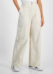 Calvin Klein Jeans Women's Cotton High-Rise Cargo Pants - Birch