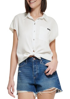 Calvin Klein Jeans Women's Dolman Short Sleeve Shirt