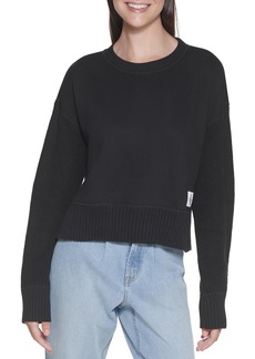 Calvin Klein Jeans Women's Knit Sleeve Round Neck Sweater  Extra Large