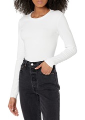 Calvin Klein Jeans Women's Logo Patch Sleeve Crew Neck Bodysuit