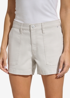 Calvin Klein Jeans Women's Mid Rise Utility Denim Shorts - Chalk